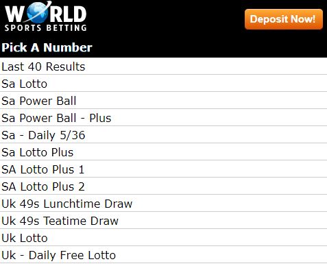 lotto world results